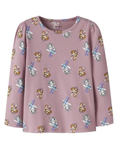 Name it - NMFJemina Paw Langærmet Trøje - Lilas